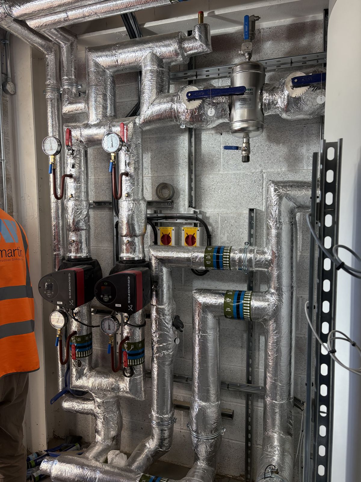 Industrial pipe insulation and plant room installation by Alpha Thermal