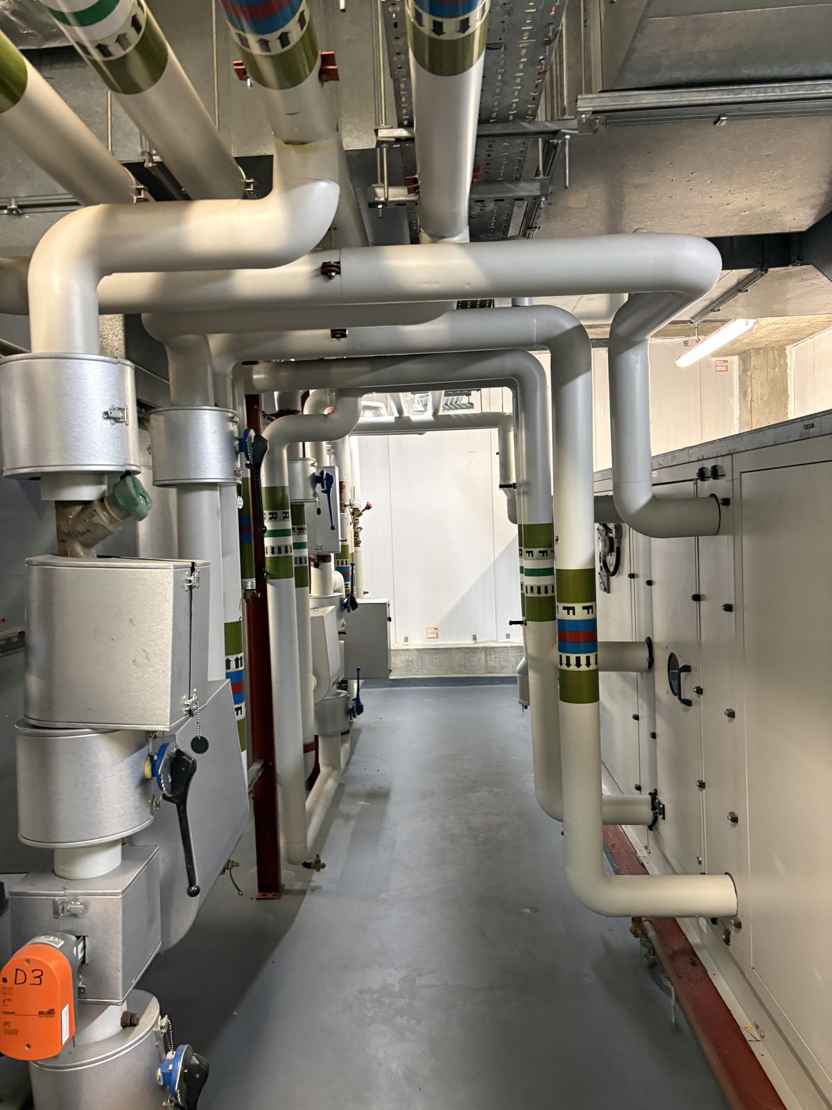 Commercial insulated pipework installed by Alpha Thermal