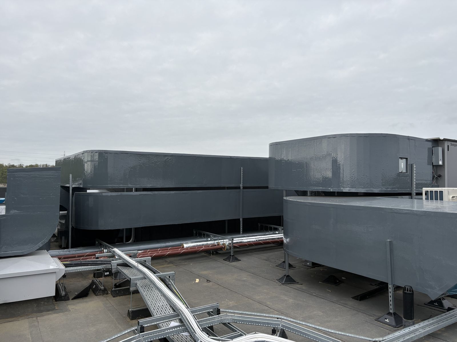 Insulated rooftop plant equipment installed by Alpha Thermal